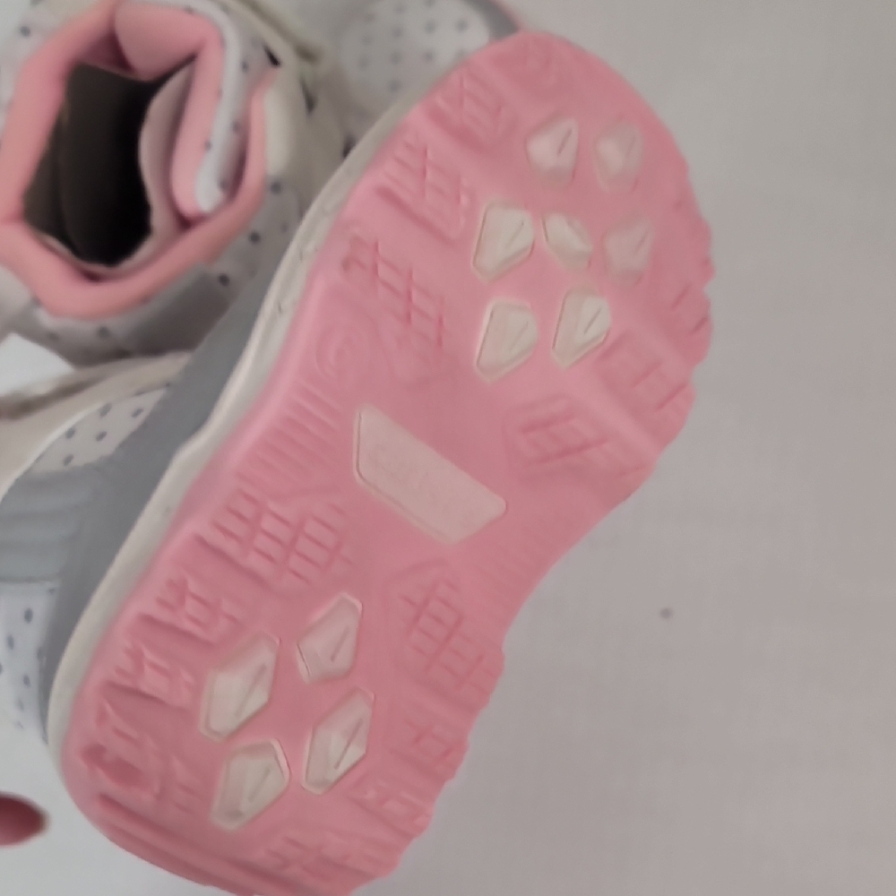 Carter's Polka Dot Kids Boots - Pink, Gray, and White - Picture 3 of 4